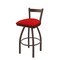 Holland Bar Stool Co 30" Low Back Swivel Bar Stool, Bronze Finish, Canter Red Seat 82130BZ011 - alternate 1